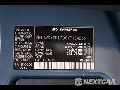 2019 Mercedes-Benz Sprinter 2500 Cargo Van High Roof 170.0" WB - zdjęcie 40 z 40 - miniatura