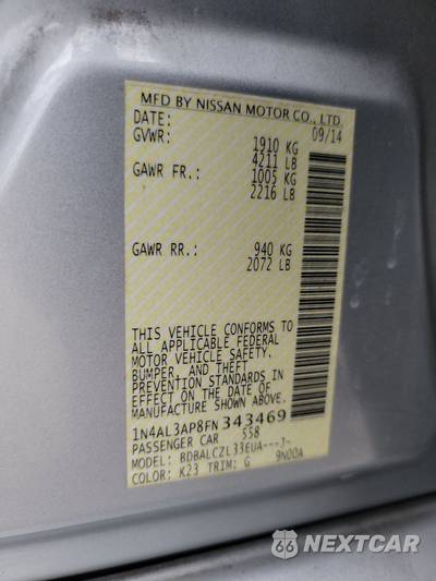 2015 Nissan Altima 2.5 S - zdjęcie 14 z 17 - miniatura