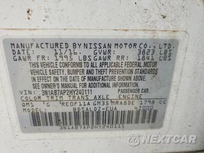 2017 Nissan Sentra SV - zdjęcie 12 z 12 - miniatura