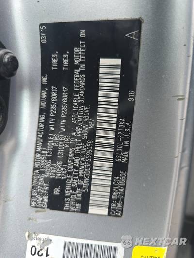 2015 Toyota Sienna XLE 8-Passenger 119.3" WB - zdjęcie 17 z 21 - miniatura