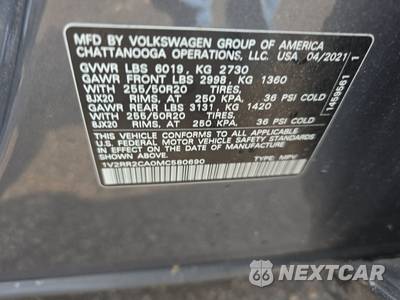 2021 Volkswagen Atlas V6 SE w/Technology R-Line - zdjęcie 15 z 37 - miniatura