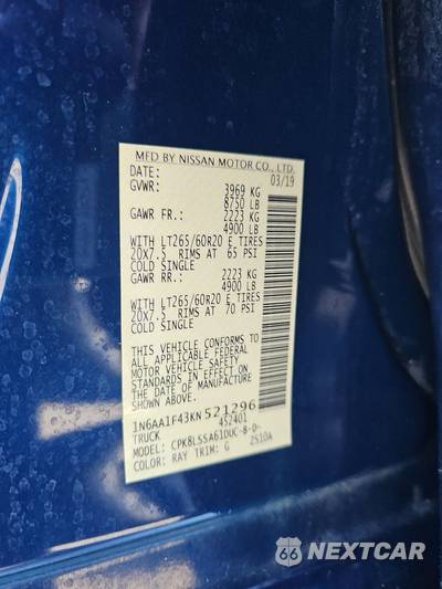 2019 Nissan TITAN XD SV Crew Cab Medium Bed - zdjęcie 15 z 33 - miniatura