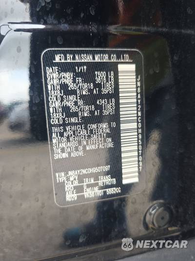 2017 Nissan Armada SV - zdjęcie 14 z 17 - miniatura