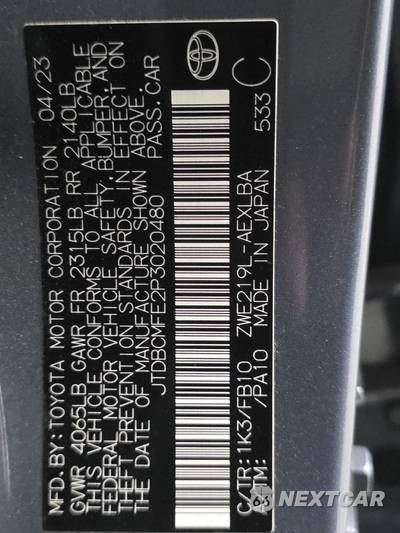 2023 Toyota Corolla Hybrid LE Sedan - zdjęcie 14 z 26 - miniatura