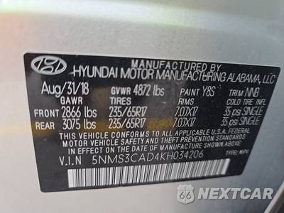 2019 Hyundai Santa Fe SEL - zdjęcie 14 z 27 - miniatura