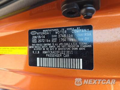 2015 Hyundai Veloster RE:FLEX Edition w/Black Interior - zdjęcie 14 z 35 - miniatura