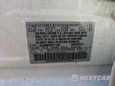 2024 Nissan Sentra S - zdjęcie 14 z 27 - miniatura