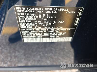 2019 Volkswagen Atlas V6 SEL - zdjęcie 14 z 19 - miniatura