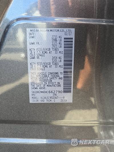 2017 Nissan Pathfinder SV - zdjęcie 15 z 32 - miniatura