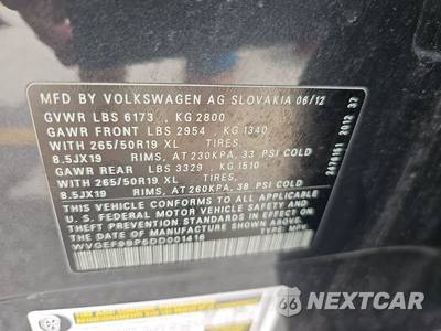 2013 Volkswagen Touareg V6 Lux - zdjęcie 14 z 19 - miniatura