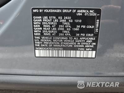 2025 Volkswagen Atlas Cross Sport 2.0T SE w/Technology - zdjęcie 14 z 19 - miniatura