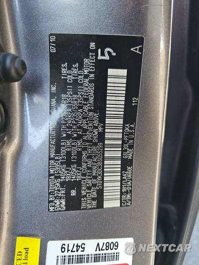 2011 Toyota Sienna Limited 7-Passenger 119.3" WB - zdjęcie 15 z 19 - miniatura