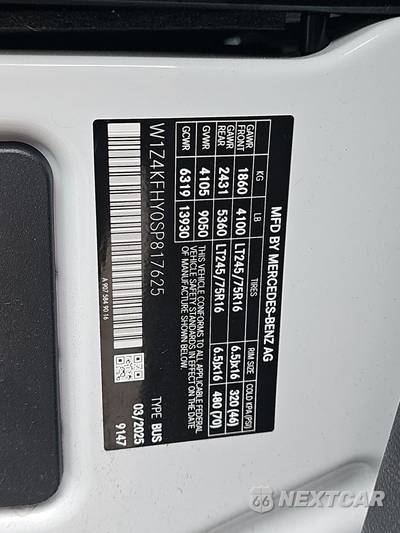 2025 Mercedes-Benz Sprinter 2500 Passenger Van 144.0" WB - zdjęcie 16 z 24 - miniatura