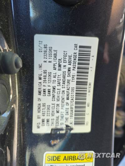 2012 Acura TL w/Technology Pkg - zdjęcie 14 z 17 - miniatura