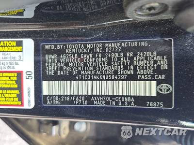 2022 Toyota Camry Hybrid LE - zdjęcie 14 z 26 - miniatura