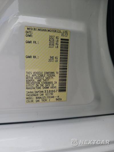 2017 Nissan Altima 2.5 S - zdjęcie 14 z 23 - miniatura