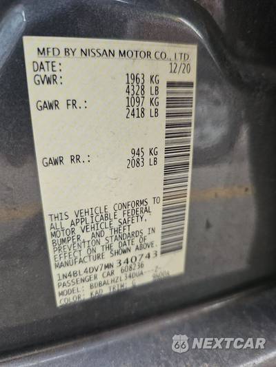 2021 Nissan Altima SV - zdjęcie 14 z 19 - miniatura