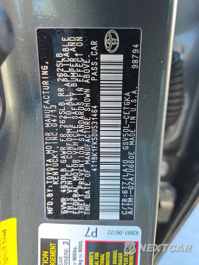 2013 Toyota Camry XLE - zdjęcie 14 z 18 - miniatura