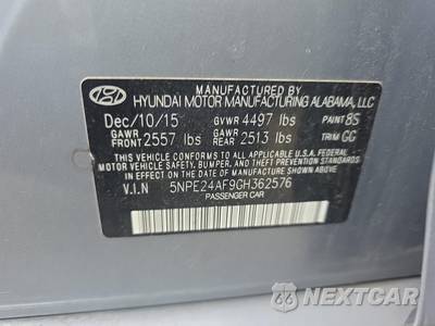 2016 Hyundai Sonata SE - zdjęcie 17 z 26 - miniatura