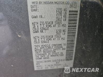 2023 Nissan Murano SV - zdjęcie 14 z 22 - miniatura