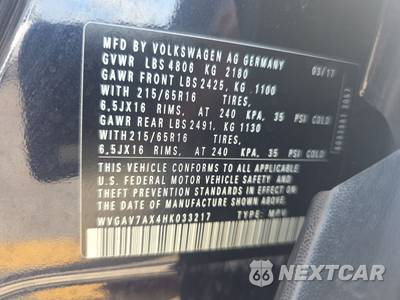 2017 Volkswagen Tiguan S - zdjęcie 14 z 19 - miniatura
