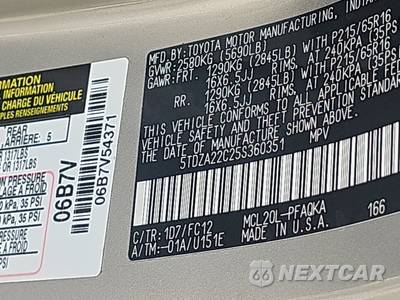 2005 Toyota Sienna XLE Limited Minivan 7-Passenger 119.3" WB - zdjęcie 15 z 30 - miniatura