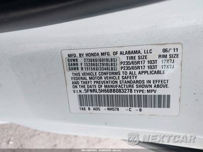 2011 Honda Odyssey EX-L 118.1" WB - zdjęcie 12 z 12 - miniatura