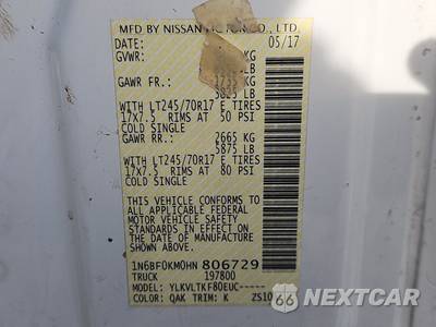 2017 Nissan NV1500 Cargo SV 146.1" WB - zdjęcie 13 z 31 - miniatura