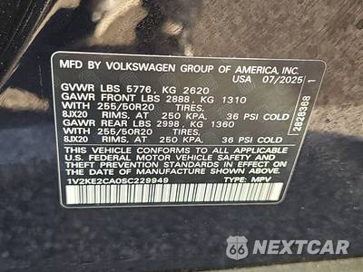 2025 Volkswagen Atlas Cross Sport 2.0T SE w/Technology - zdjęcie 14 z 20 - miniatura