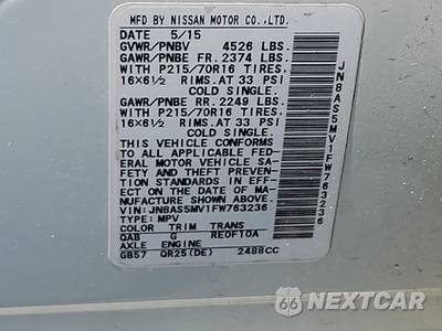 2015 Nissan Rogue Select S - zdjęcie 14 z 28 - miniatura