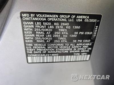 2020 Volkswagen Atlas Cross Sport V6 SEL - zdjęcie 11 z 15 - miniatura