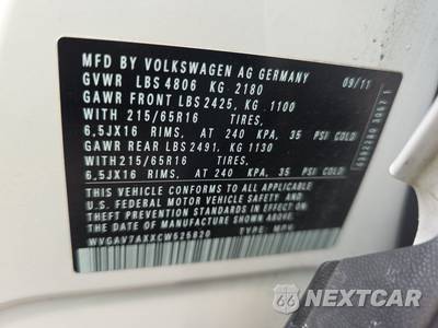 2012 Volkswagen Tiguan S - zdjęcie 14 z 25 - miniatura