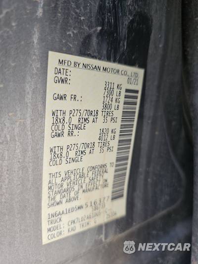 2021 Nissan TITAN PRO-4X Crew Cab Short Bed - zdjęcie 14 z 24 - miniatura