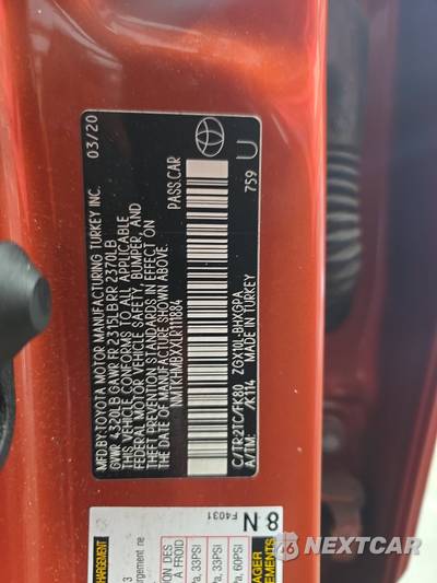 2020 Toyota C-HR XLE - zdjęcie 14 z 25 - miniatura