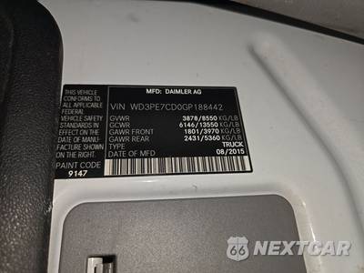 2016 Mercedes-Benz Sprinter 2500 Cargo Van Standard Roof 144.3" WB - zdjęcie 14 z 37 - miniatura