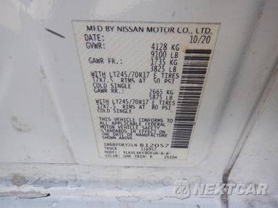 2020 Nissan NV2500 HD Cargo SV Standard Roof 146.1" WB - zdjęcie 8 z 12 - miniatura