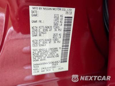 2019 Nissan TITAN SL Crew Cab Short Bed - zdjęcie 46 z 49 - miniatura
