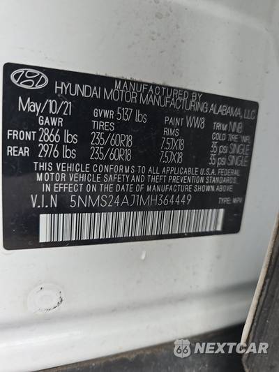 2021 Hyundai Santa Fe SEL - zdjęcie 14 z 31 - miniatura