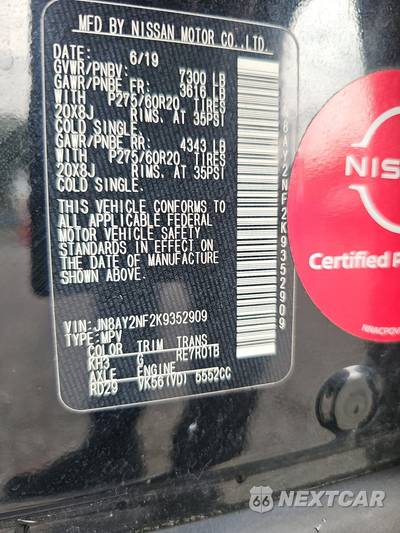 2019 Nissan Armada Platinum - zdjęcie 15 z 32 - miniatura