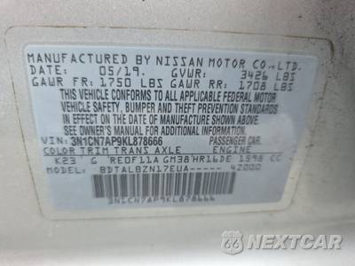 2019 Nissan Versa Sedan SV - zdjęcie 21 z 34 - miniatura