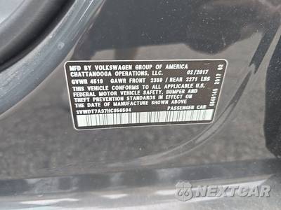 2017 Volkswagen Passat 1.8T R-Line w/Comfort Pkg - zdjęcie 14 z 30 - miniatura