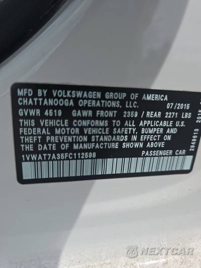 2015 Volkswagen Passat 1.8T Limited Edition - zdjęcie 14 z 34 - miniatura