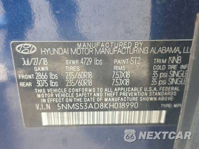 2019 Hyundai Santa Fe Limited - zdjęcie 14 z 18 - miniatura