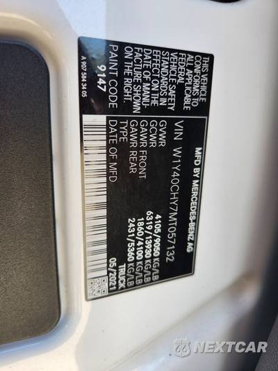 2021 Mercedes-Benz Sprinter 2500 Cargo Van High Roof 170.0" WB - zdjęcie 25 z 43 - miniatura