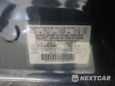 2017 Nissan Versa Sedan SV - zdjęcie 14 z 23 - miniatura