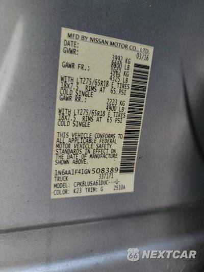 2016 Nissan TITAN XD PRO-4X Crew Cab Medium Bed - zdjęcie 14 z 32 - miniatura