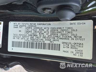 2004 Toyota 4Runner SR5 - zdjęcie 14 z 36 - miniatura