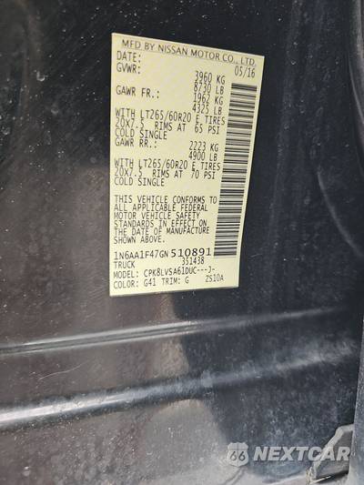 2016 Nissan TITAN XD SL Crew Cab Medium Bed - zdjęcie 14 z 32 - miniatura