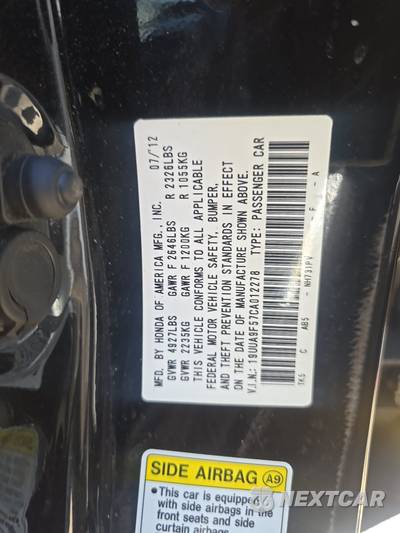 2012 Acura TL w/Technology Pkg - zdjęcie 14 z 42 - miniatura