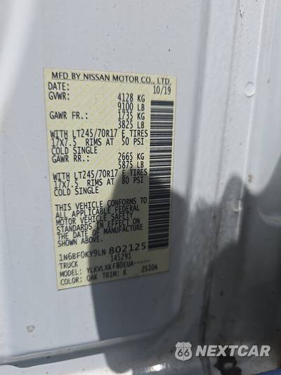 2020 Nissan NV2500 HD Cargo SV Standard Roof 146.1" WB - zdjęcie 13 z 35 - miniatura